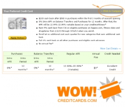 New Credit Card Comparison Tool Available at WOWCreditCards.com