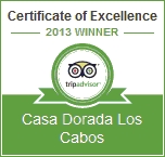 Casa Dorada Los Cabos Earns 2013 TripAdvisor Certificate of Excellence