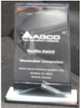 Sintex-Wausaukee Composites Inc Wins 2013 AGCO Supplier Quality Award