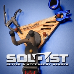 Innovative New Product for Guitar Players. SOLOIST: All-In-One Guitar & Accessory Hanger by Wall-Axe