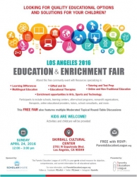 Free Education & Enrichment Resource Fair: Los Angeles; Sunday 4/24/2016, Skirball Cultural Center