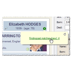 Family Historian Adds Automatic Record Matching and "Hints" for Findmypast Databases