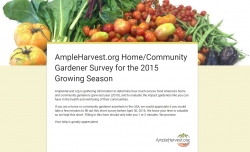 Ampleharvest.org Invites Home/Community Gardeners to Participate in Garden Food Waste Survey