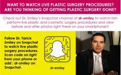 Renowned Beverly Hills Plastic Surgeon Dr. Tarick Smiley Uses Snapchat (Dr-Smiley) to Educate Patients