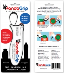 PandaGrip – an Innovative Universal Jar Lid Opener and Closer with a Self-Retractable Band