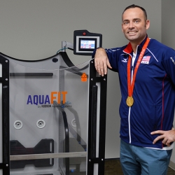 Highly Decorated and Gold Medalist Volleyball Player Lloy Ball Endorses Aquatic Therapy Products by Hudson Aquatic Systems