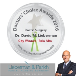 Dr. David M. Lieberman is Selected as Palo Alto’s "2016 City Winner for Plastic Surgery" by the Doctors Choice Awards