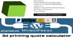 Phanes Now Offering 3D Printing Calculator Wordpress Plugin for 3D Printing Freelancers and Small Businesses