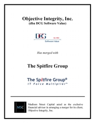 Madison Street Capital Acts as Advisor in the Merger Between DCG Software Value and The Spitfire Group