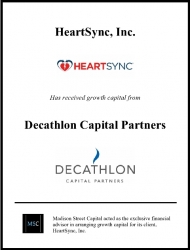 Madison Street Capital Arranges Growth Capital for HeartSync, Inc.