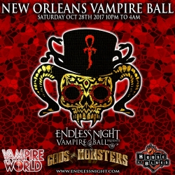 Endless Night Vampire Ball Announced: Halloween Weekend, October 27th, 28th, & 29th in New Orleans