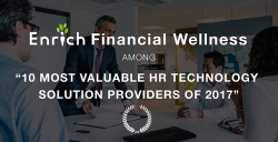 Enrich Financial Wellness Among "10 Most Valuable HR Technology Solution Providers of 2017"