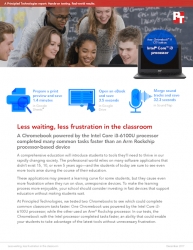 PT Proves That Many Classroom Tasks Take Less Time with a Chromebook Powered by an Intel Core i3 Processor Than with a Chromebook with an Arm Rockchip Processor