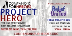 Relief Team United Hosts Fundraiser for Companions for Heroes April 27th at Kingsland Park in Sleepy Hollow, NY