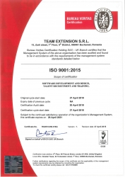 Team Extension Achieves ISO 9001: 2015 Certification