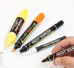  Competitive Advantage Enamel Paint Markers MPD, ORANGE/YELLOW  FINE 1mm - 2 Pack Permanent Markers, 21 Year Permanent, Waterproof UV  Resistant : Arts, Crafts & Sewing