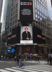 Julia L. Reynolds Showcased on the Reuters Billboard in Times Square in New York City by Strathmore's Who's Who Worldwide Publication