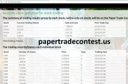 PaperTradeContest.us Offers Limited Time Cash Prizes for Stock Trading Contest