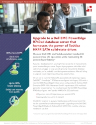 Principled Technologies Finds That Refreshing to a Dell EMC PowerEdge R740xd Server Using Toshiba SATA SSDs Can Help Companies Meet the Needs of Database Users