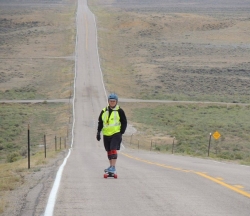 Transcontinental Electric Skateboard Ride by 61 Year Old Skateboarder