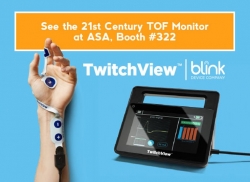 Blink Device Company Launches TwitchView™ Neuromuscular TOF Monitor at American Society of Anesthesiologists Annual Meeting