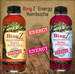 Bing Beverage Company (“BING”) of Denver, Colorado, Maker of Bing® Caffeinated Juices and Bing Z™ Organic Kombuchas, Launching New “Energy Kombuchas”