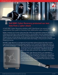Principled Technologies Publishes Findings from Hands-on Evaluation of a Dell EMC Cyber Recovery Solution with CyberSense