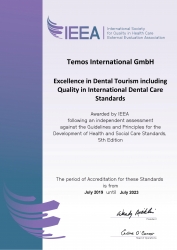 Temos Dental Standards Accredited by ISQua/IEEA Four New Accreditation Options Designed by Dentists for Dentists