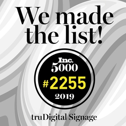 Inc. Magazine Reveals truDigital Signage as One of America's Fastest-Growing Private Companies