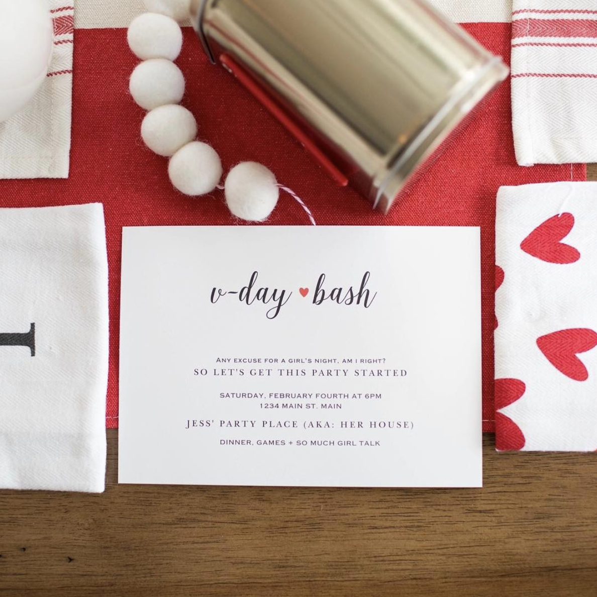 Newly Cultivated Valentine's Party Invitations from BasicInvite.com