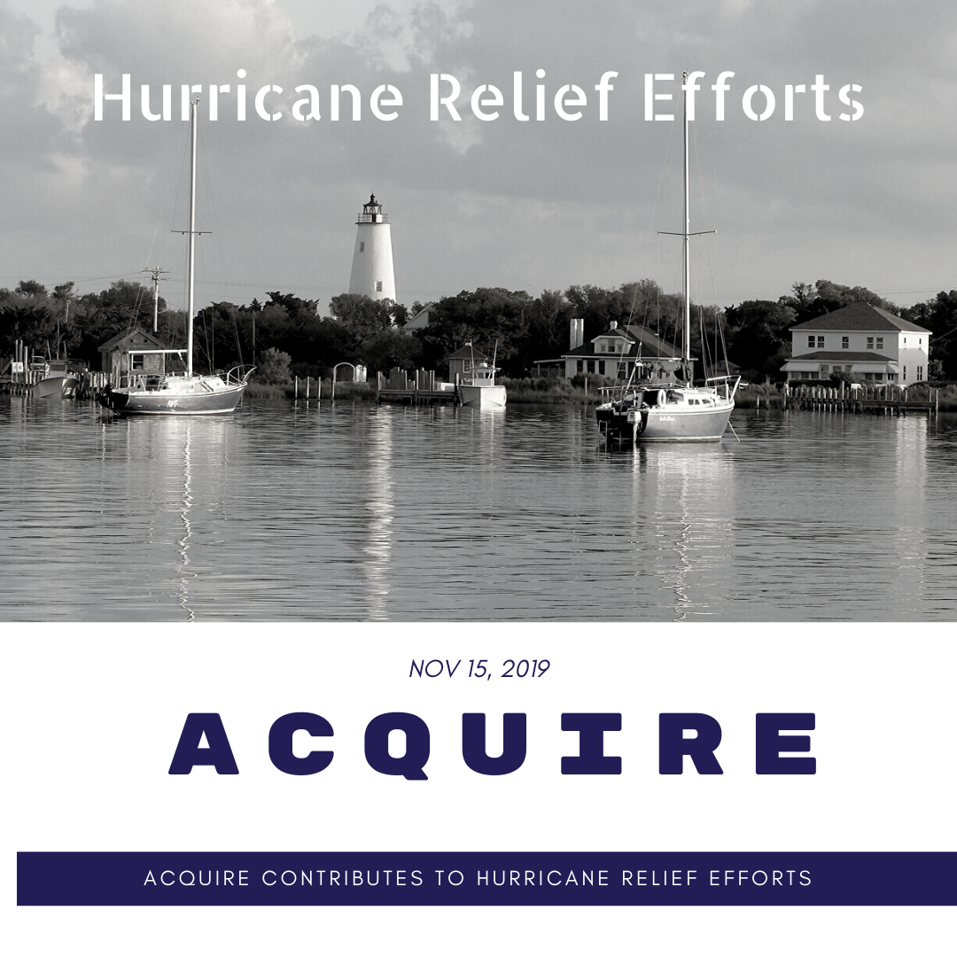 Acquire Donates to Hurricane Relief Efforts