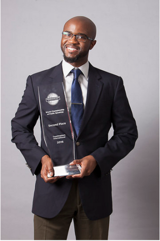 Aaron Beverly, the 2019 World Champion of Public Speaking, is Keynote Speaker for the Kansas City Toastmasters Leadership Institute (TLI), December 7, 2019