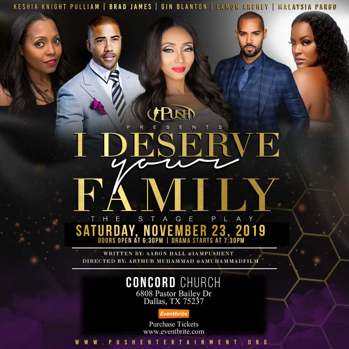 The Anticipated Production and Stage Play "I Deserve Your Family" Premieres on November 23, 2019 in Dallas