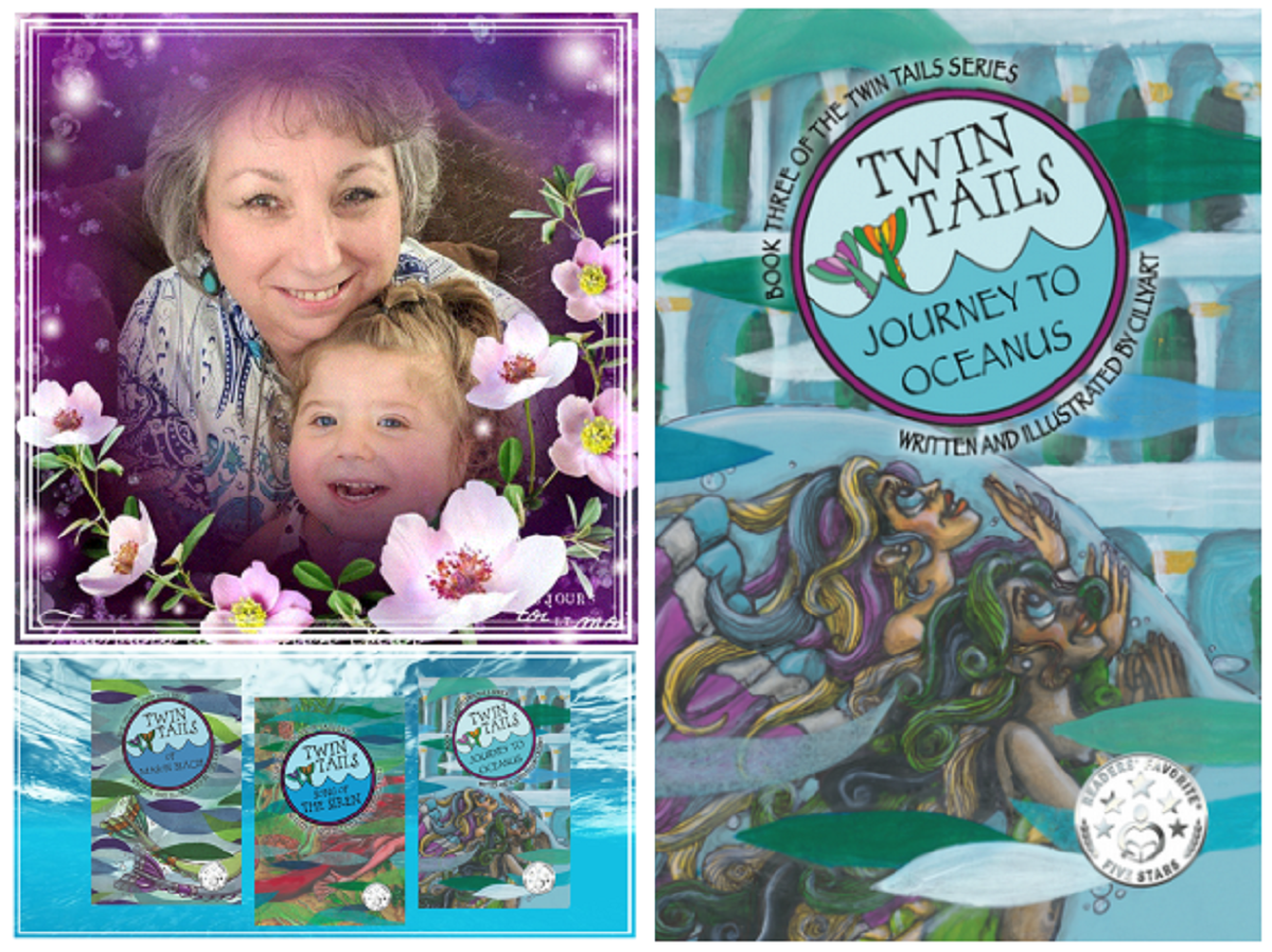 "TWIN TAILS: Journey to Oceanus," Book 3 of the Middle-Grade Novel TWIN TAILS Novel Trilogy Has Arrived with Final, Magical Adventures, Written & Illustrated by CILLYart