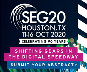 Society of Exploration Geophysicists 2020 Exhibition and 90th Annual Meeting;  Call for Abstracts is Open