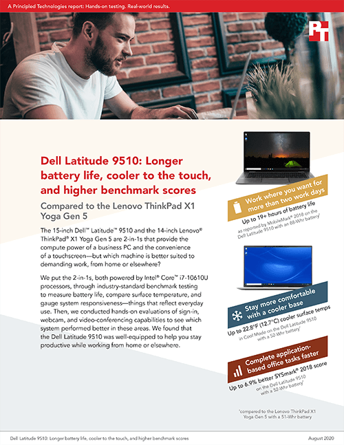 New PT Study Highlights Advantages of Dell Latitude 9510 Over Lenovo ThinkPad X1 Yoga Gen 5