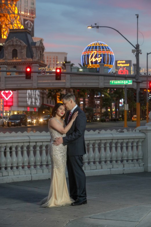 Las Vegas Photographer Christian Purdie Guides Tourists Through Las Vegas Boulevard for Fashion Portrait Photography Sessions