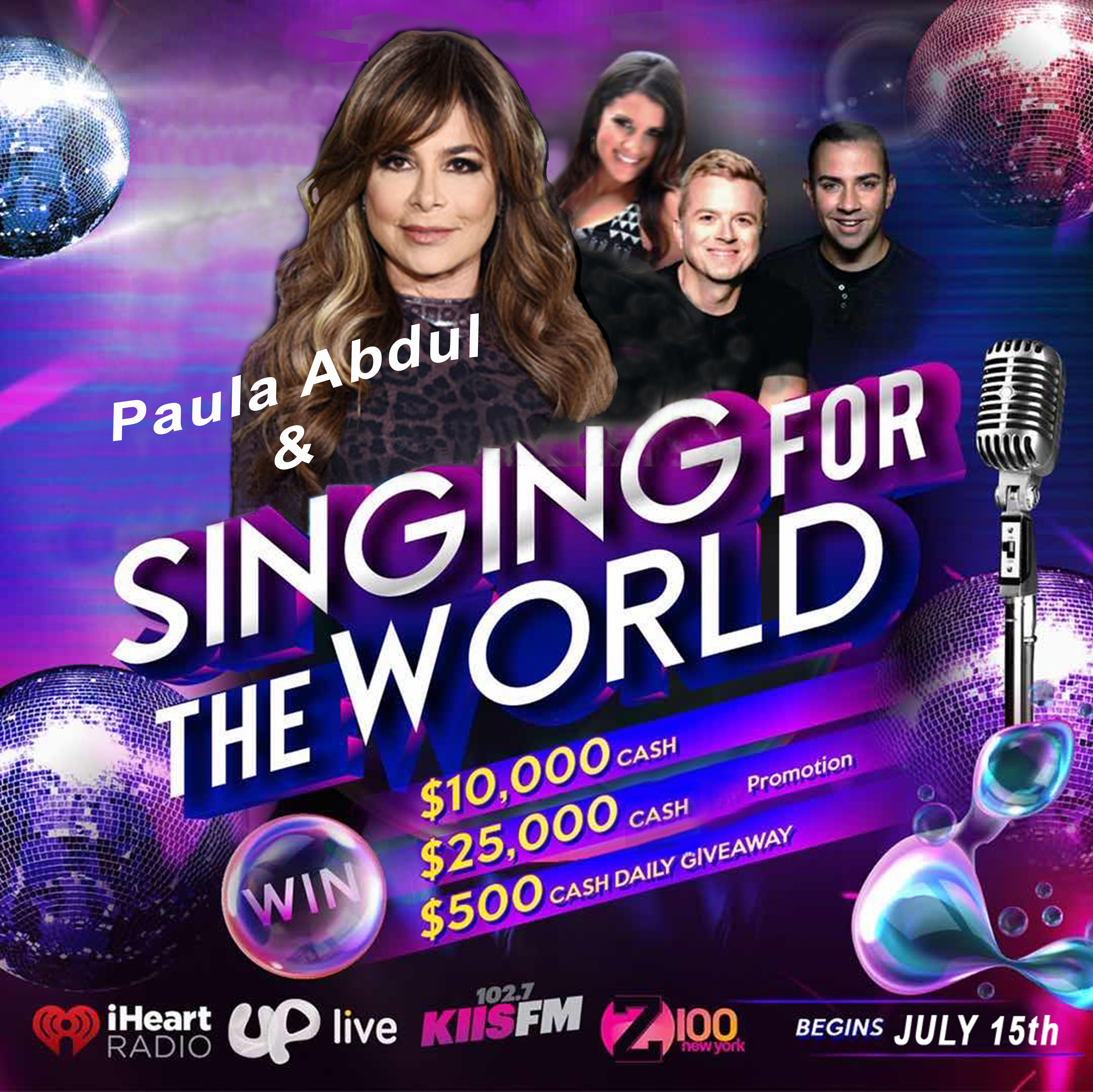 Paula Abdul Announces Winners of the UpLive USA Virtual Music Competition: “Singing For The World” #SFTW, a Partnered event with iHeartRadio
