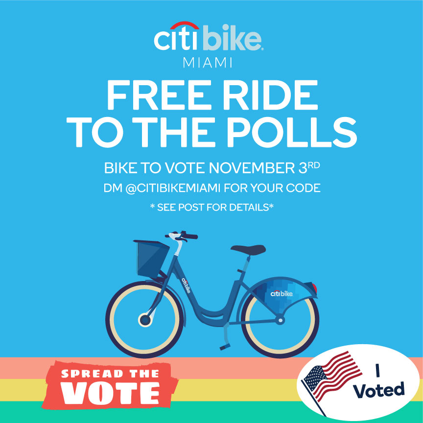 Citi Bike Miami Offers Free Rides on Election Day