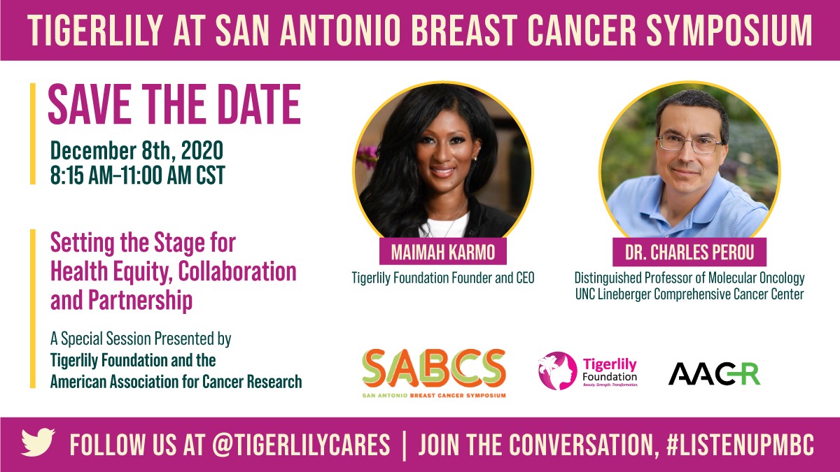Tigerlily Foundation to Lead Historic Special Session on Health Equity, Collaboration and Partnership at the 2020 San Antonio Breast Cancer Virtual Symposium