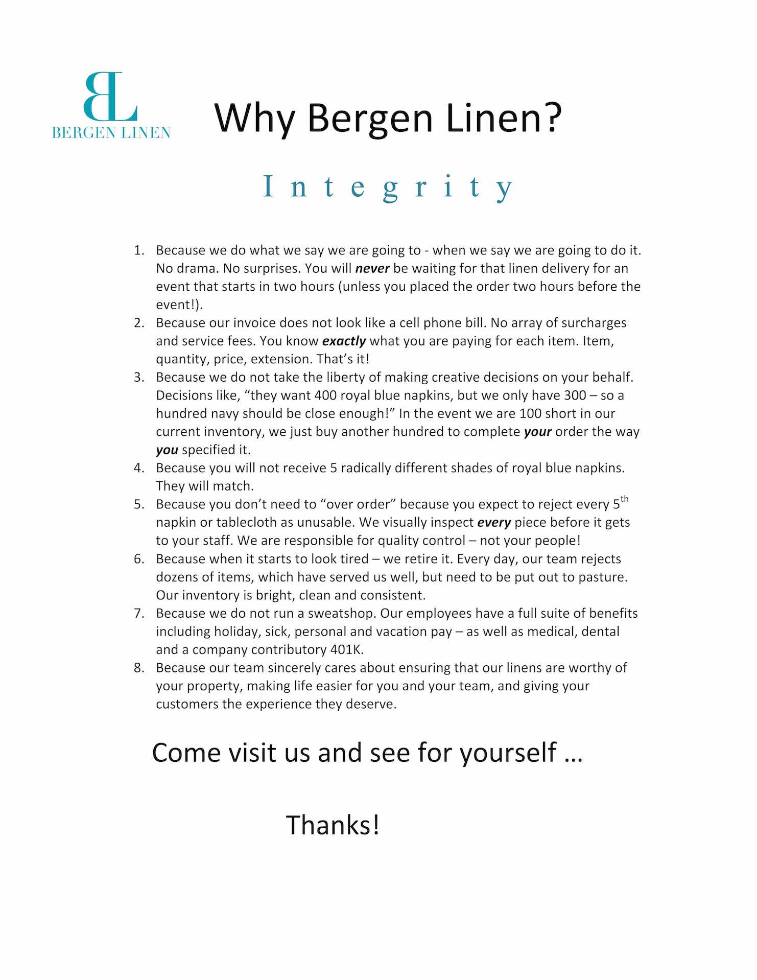 New Year, New Rental Offerings - Bergen Linen Finding New Ways to Support Restaurant Industry