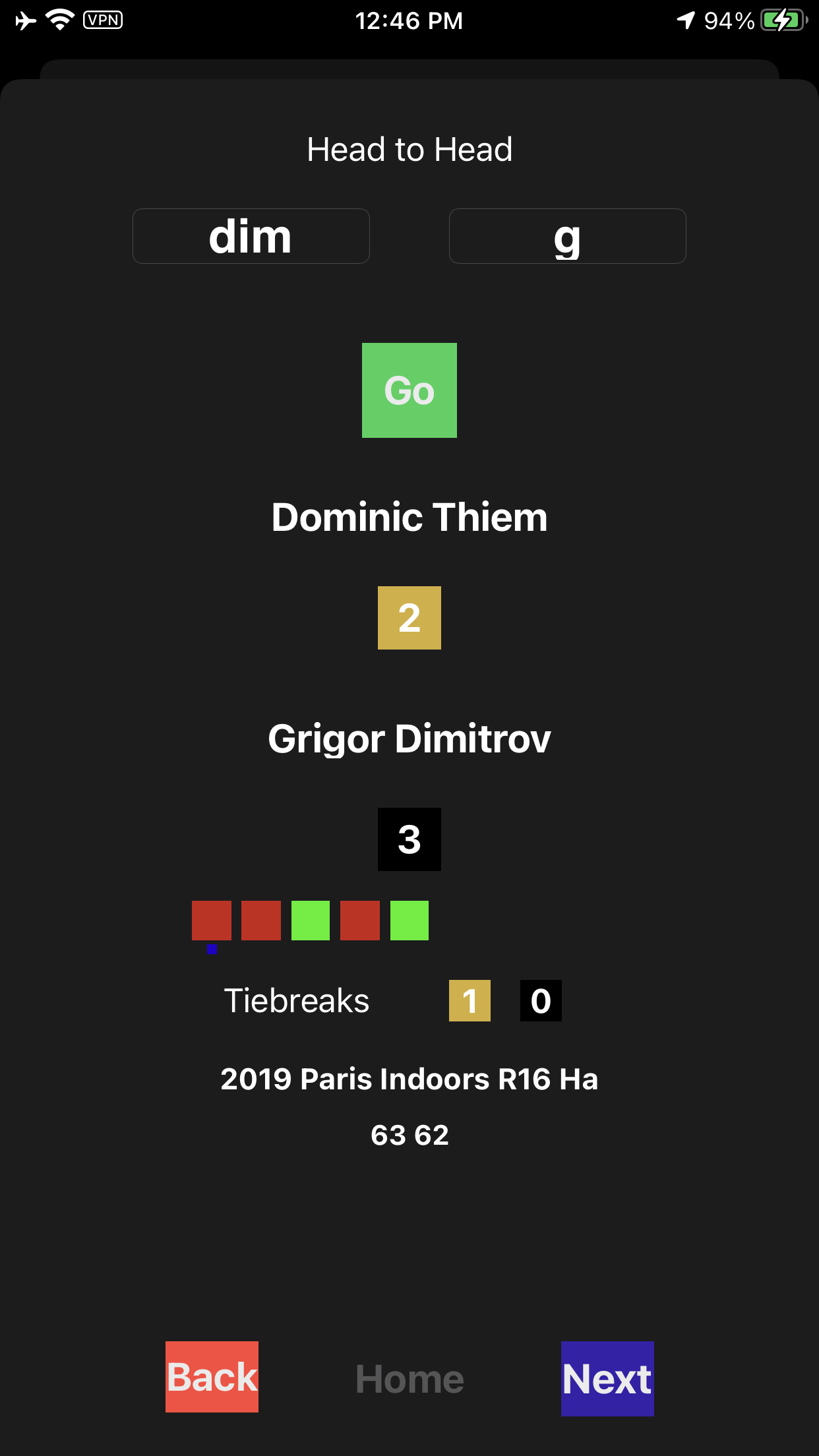 The tennisdata App Continues to Improve