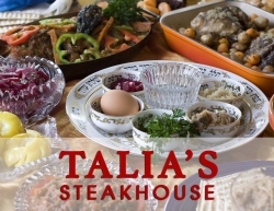 Glatt Kosher, Traditional Passover Seder 2021 at NYC Kosher Restaurant, Talia's Steakhouse & Bar in Manhattan, New York