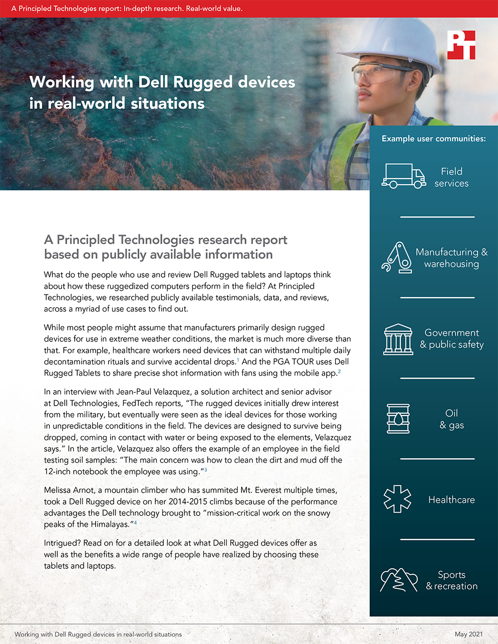Principled Technologies Releases a Research Report About Dell Rugged Devices in Real-World Situations