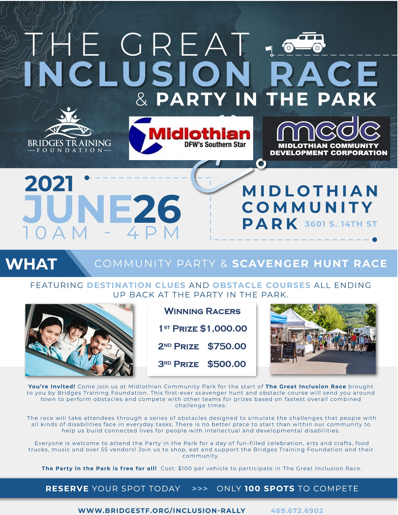 Presenting the Inaugural “Great Inclusion Race & Party in the Park”
