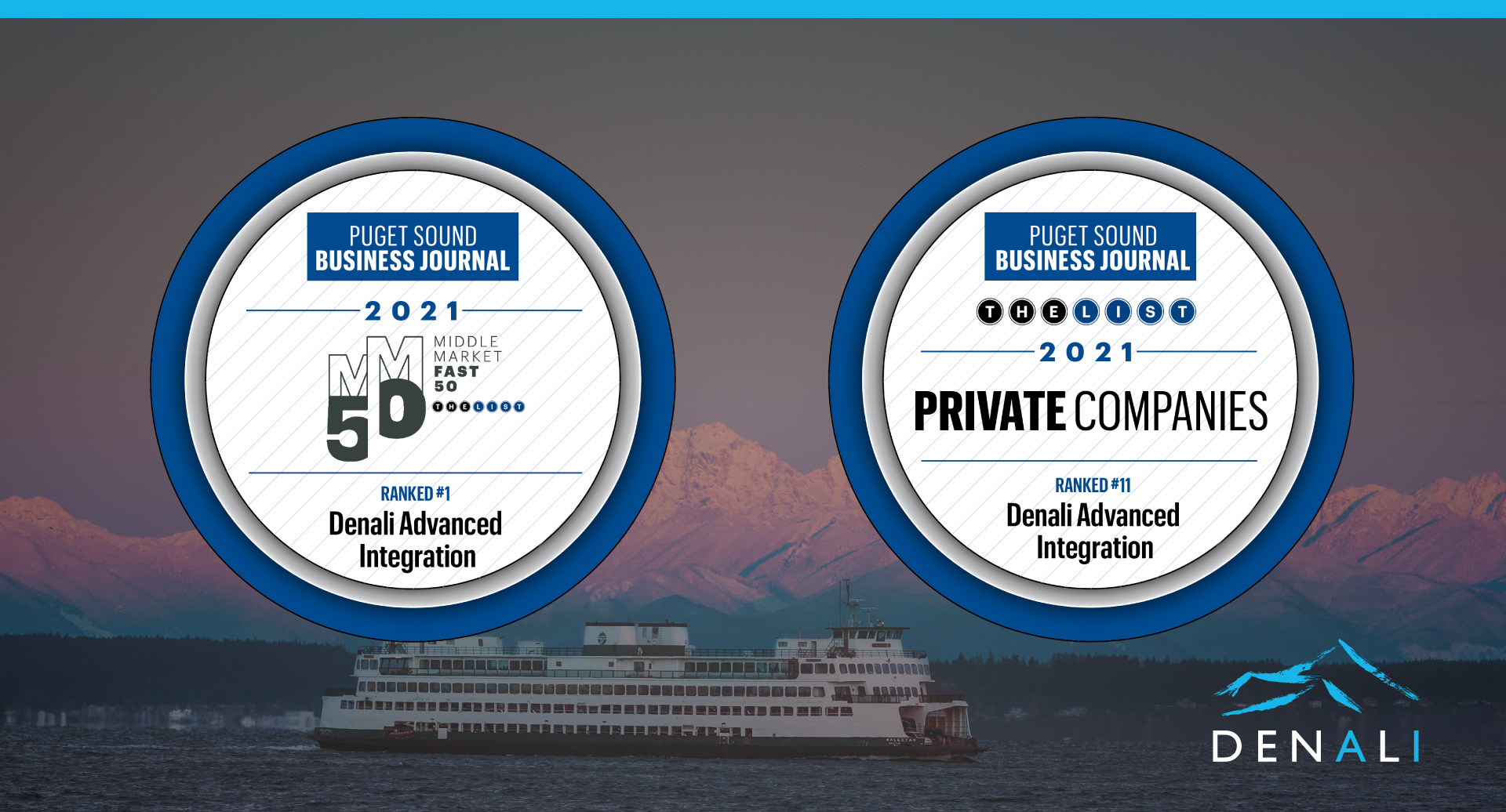 Denali Advanced Integration Ranks #1 on Middle Market Fast 50, #11 on Largest Private Companies List