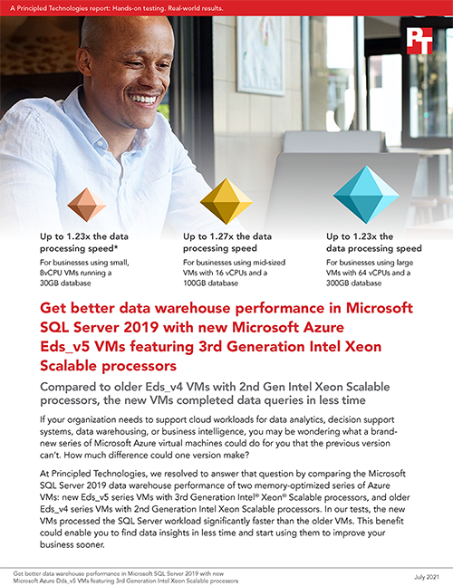 Principled Technologies Releases Two Studies on the Benefits of New Microsoft Azure VMs Featuring 3rd Generation Intel Xeon Scalable Processors