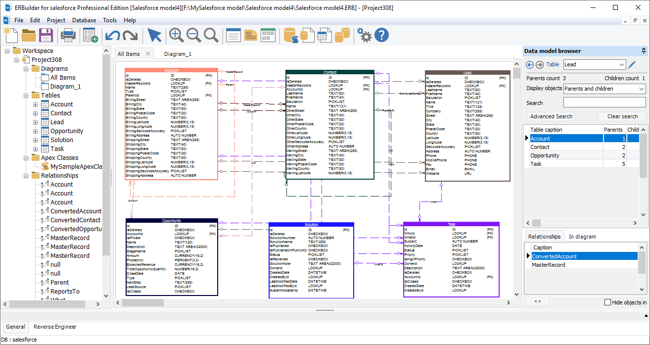 Softbuilder Announces a New Release of ERBuilder for Salesforce, a Diagramming and Metadata Discovery Tool