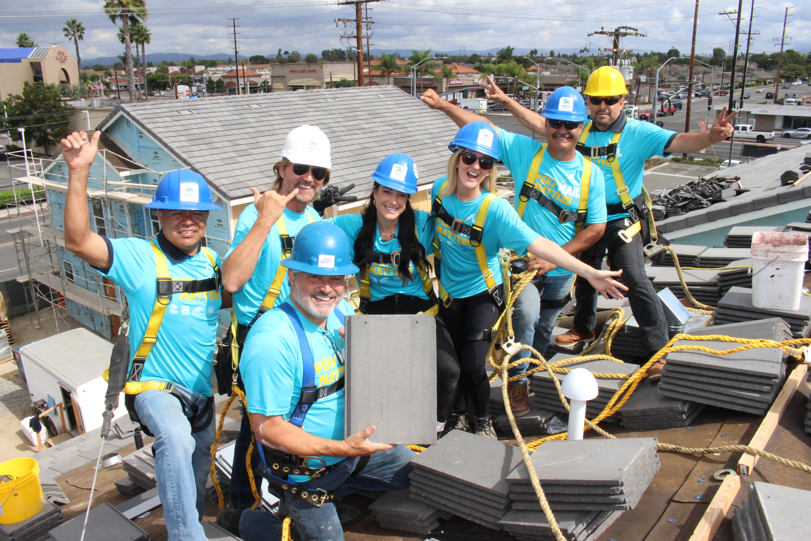 Half a Million Nails: Habitat for Humanity Team Build Celebrates Milestone Roof Install in Stanton, California