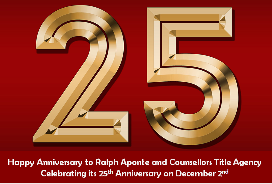 Counsellors Title Agency Celebrates Its 25th Year in Business